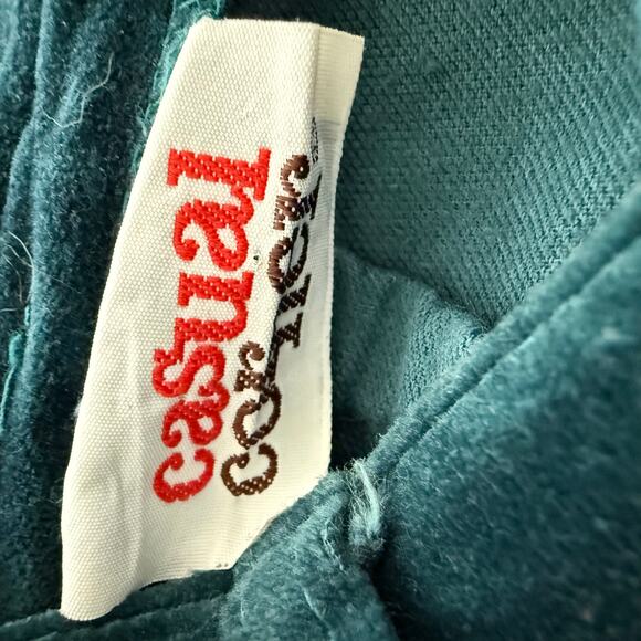 Vtg 90s Midi Skirt Teal Velvel A Line High Waist Casual Corner Womens XS Holiday - Picture 6 of 9